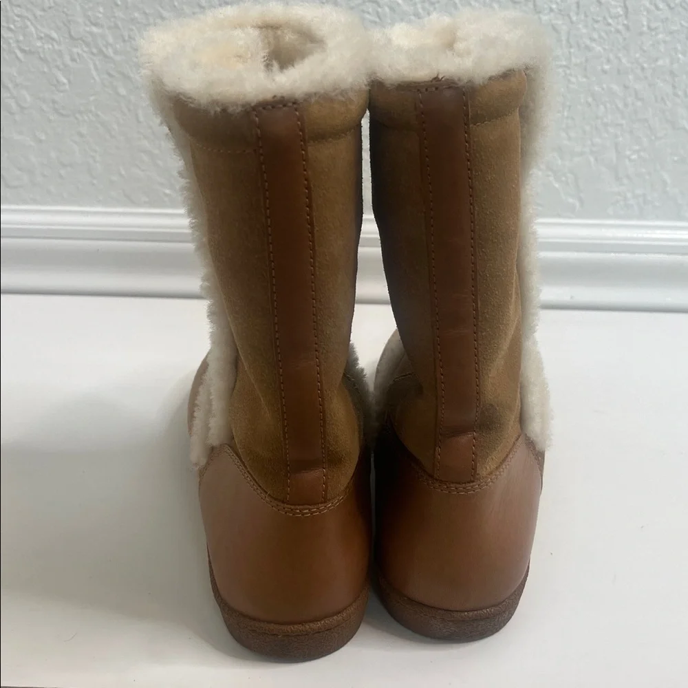 Tory Burch Ginger Suede Shearling Boots Sz 6 - Picture 6 of 10